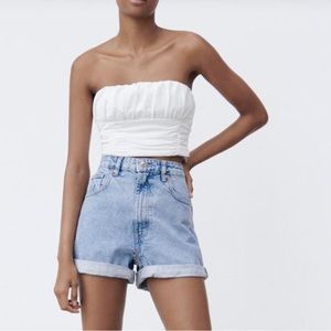 Zara poplin crop top